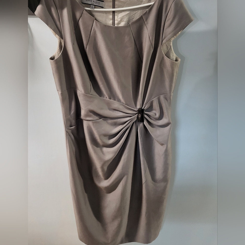 Anne Klein Taupe Midi Dress